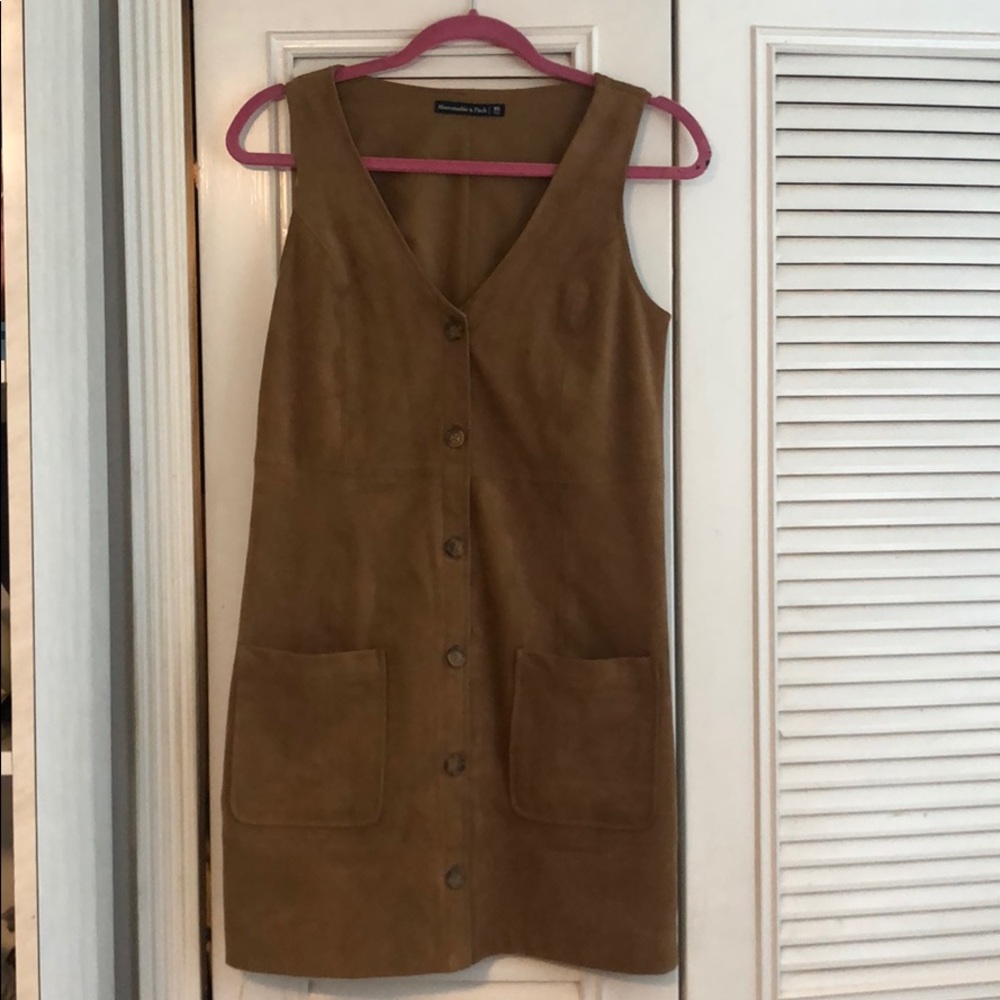 Abercrombie Brown Suede Button Up Dress